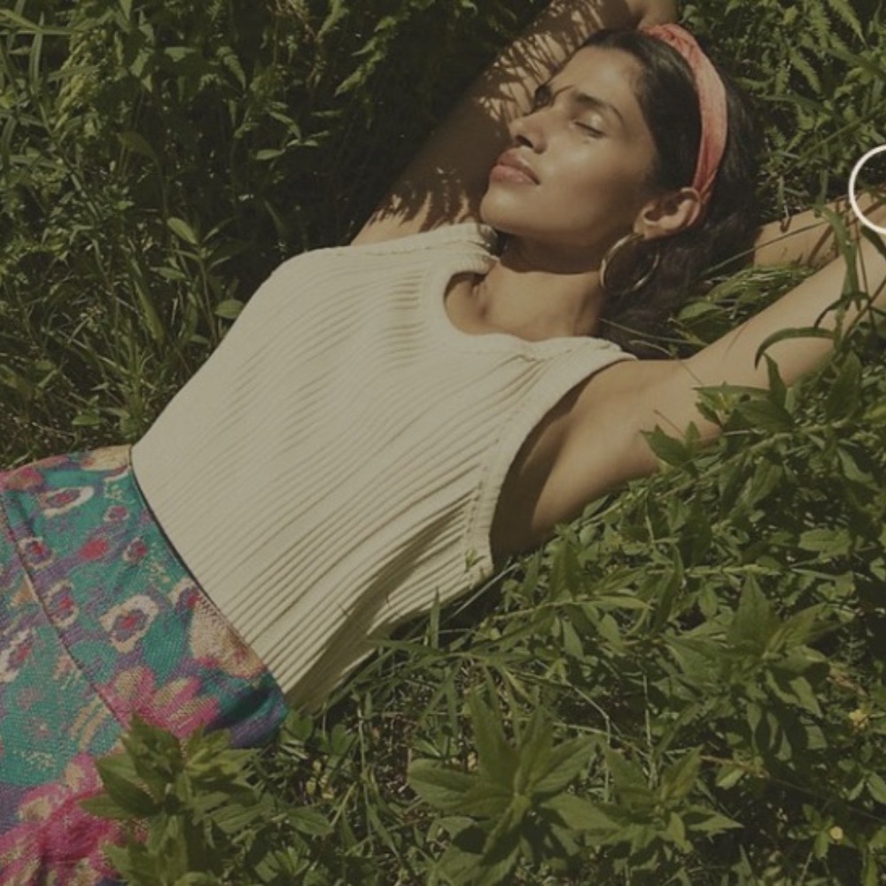 Anthropologie Robin Tank - Ribbed Scoop Neck Tank - Lime sz L